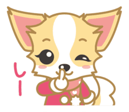 Cute Chihuahua Sticker Fall version sticker #2493237