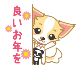 Cute Chihuahua Sticker Fall version sticker #2493248