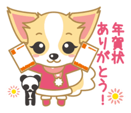 Cute Chihuahua Sticker Fall version sticker #2493252