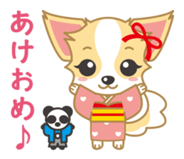 Cute Chihuahua Sticker Fall version sticker #2493254