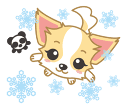 Cute Chihuahua Sticker Fall version sticker #2493259