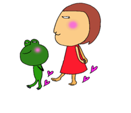 me and the frog.  The second. sticker #2494141