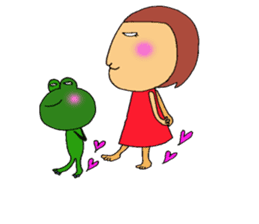 me and the frog.  The second. sticker #2494141