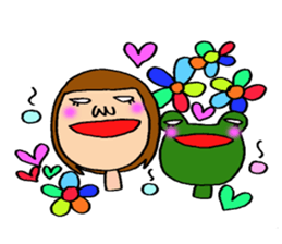 me and the frog.  The second. sticker #2494144