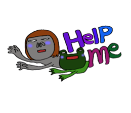 me and the frog.  The second. sticker #2494175