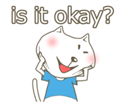 White cat lives happily sticker #2495343