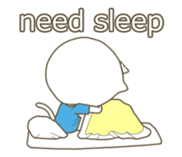 White cat lives happily sticker #2495354