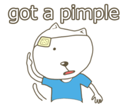 White cat lives happily sticker #2495356