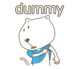 White cat lives happily sticker #2495357