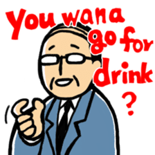 Drunken Japanese man sticker #2495624