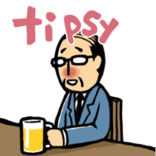 Drunken Japanese man sticker #2495640
