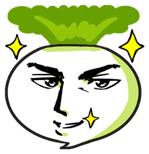 He is Good-looking turnip. sticker #2496805