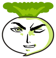 He is Good-looking turnip. sticker #2496806