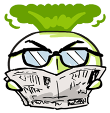 He is Good-looking turnip. sticker #2496812