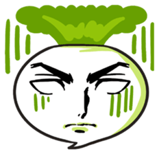 He is Good-looking turnip. sticker #2496817