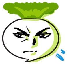 He is Good-looking turnip. sticker #2496825