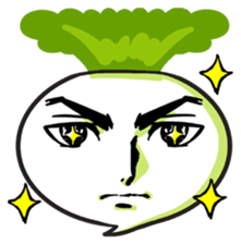 He is Good-looking turnip. sticker #2496835