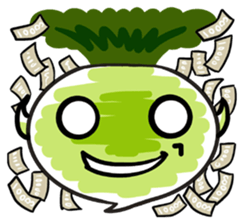 He is Good-looking turnip. sticker #2496841