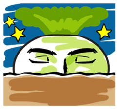 He is Good-looking turnip. sticker #2496843