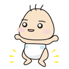 Rice ball head baby sticker #2497253