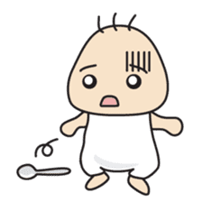 Rice ball head baby sticker #2497267