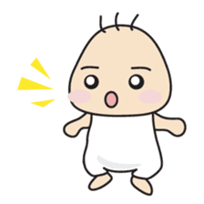 Rice ball head baby sticker #2497273