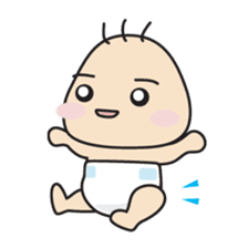 Rice ball head baby sticker #2497278
