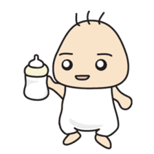 Rice ball head baby sticker #2497279