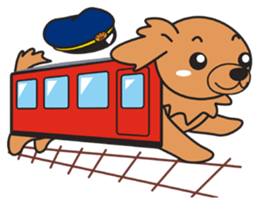 Train dog sticker #2497726