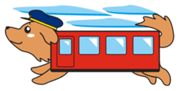 Train dog sticker #2497731