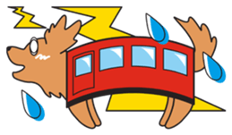 Train dog sticker #2497734