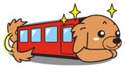 Train dog sticker #2497737