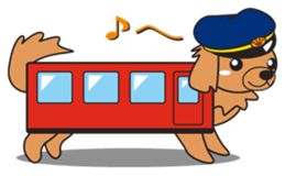 Train dog sticker #2497738