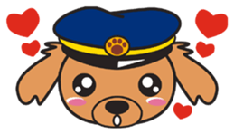 Train dog sticker #2497740