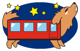 Train dog sticker #2497754