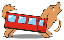 Train dog sticker #2497757