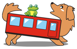 Train dog sticker #2497758