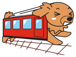 Train dog sticker #2497763