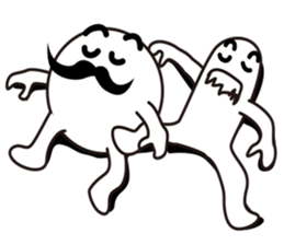 Mr.Black mustache & Mr.white mustache sticker #2498646