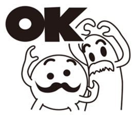 Mr.Black mustache & Mr.white mustache sticker #2498647