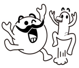 Mr.Black mustache & Mr.white mustache sticker #2498649