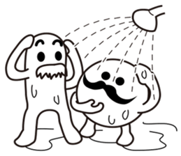 Mr.Black mustache & Mr.white mustache sticker #2498650