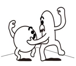 Mr.Black mustache & Mr.white mustache sticker #2498651