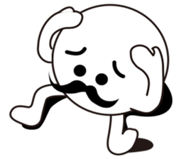 Mr.Black mustache & Mr.white mustache sticker #2498655