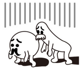 Mr.Black mustache & Mr.white mustache sticker #2498662