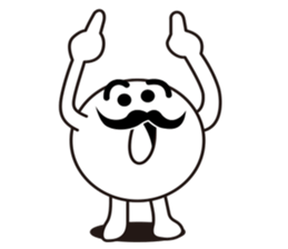 Mr.Black mustache & Mr.white mustache sticker #2498664