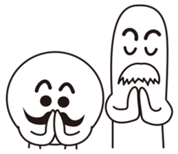 Mr.Black mustache & Mr.white mustache sticker #2498666