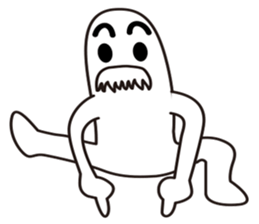 Mr.Black mustache & Mr.white mustache sticker #2498668