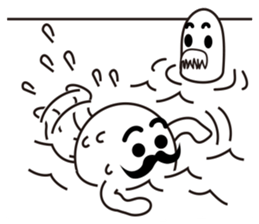 Mr.Black mustache & Mr.white mustache sticker #2498671