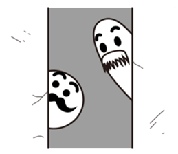 Mr.Black mustache & Mr.white mustache sticker #2498676